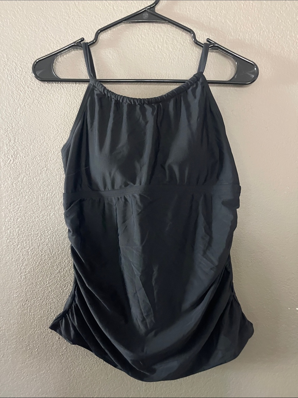 Women's Black One-Piece Swimsuit - Classic Halter Style
